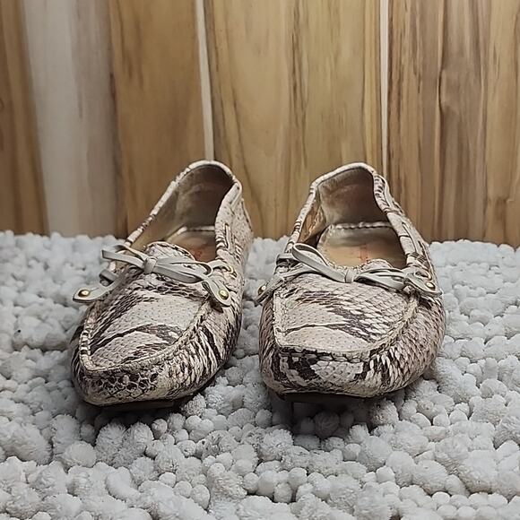 MARC JOSEPH  LEATHER SNAKEPRINT DRIVING LOAFERS MADE IN BRAZIL WOMAN\'S SIZE 6.5 main image 6
